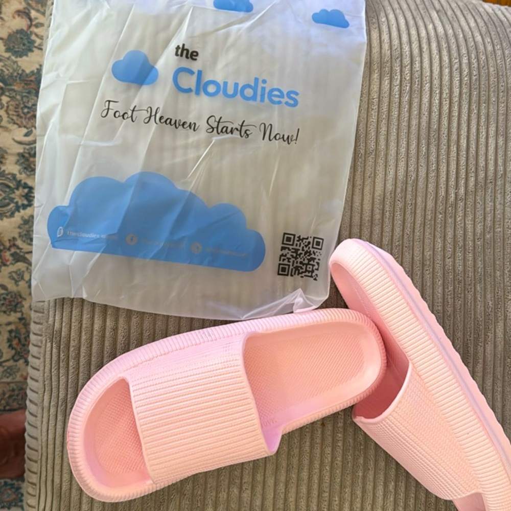 Cloudies Pink Slide Sandals